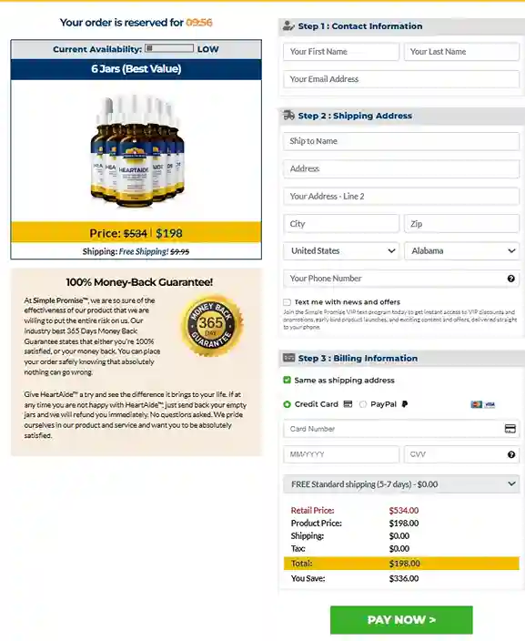 HeartAide Order Page